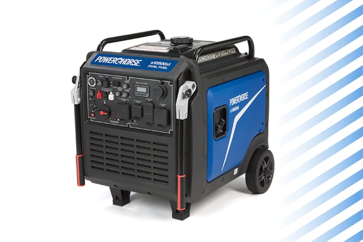 Image of the Powerhorse Portable Tri Fuel Generator with Electric Start.